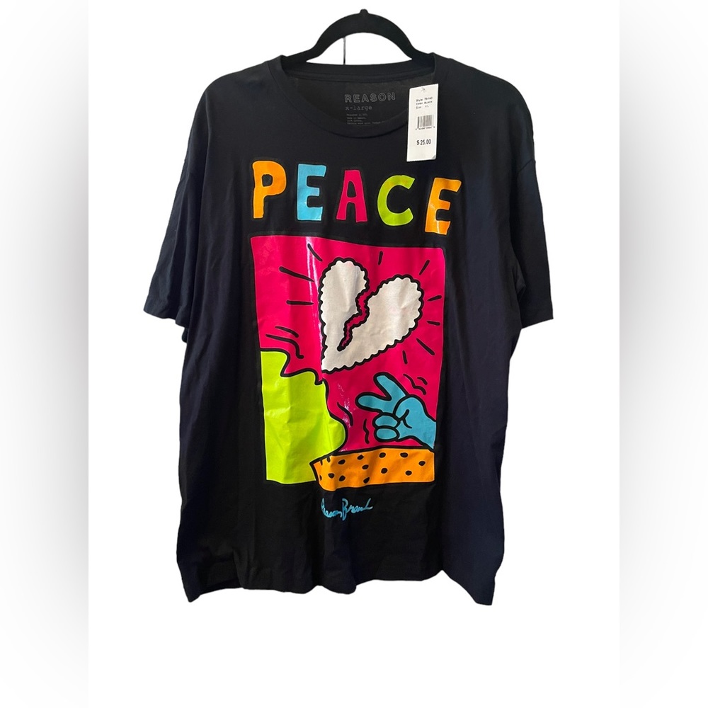 Reason NWT black graphic t-shirt size XL